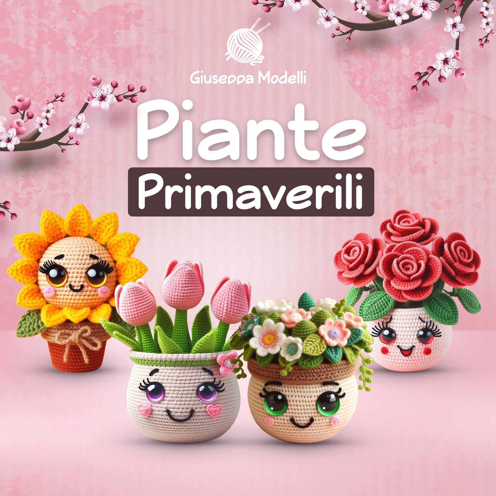 4 in 1 Piante di Primavera – Modello all'Uncinetto