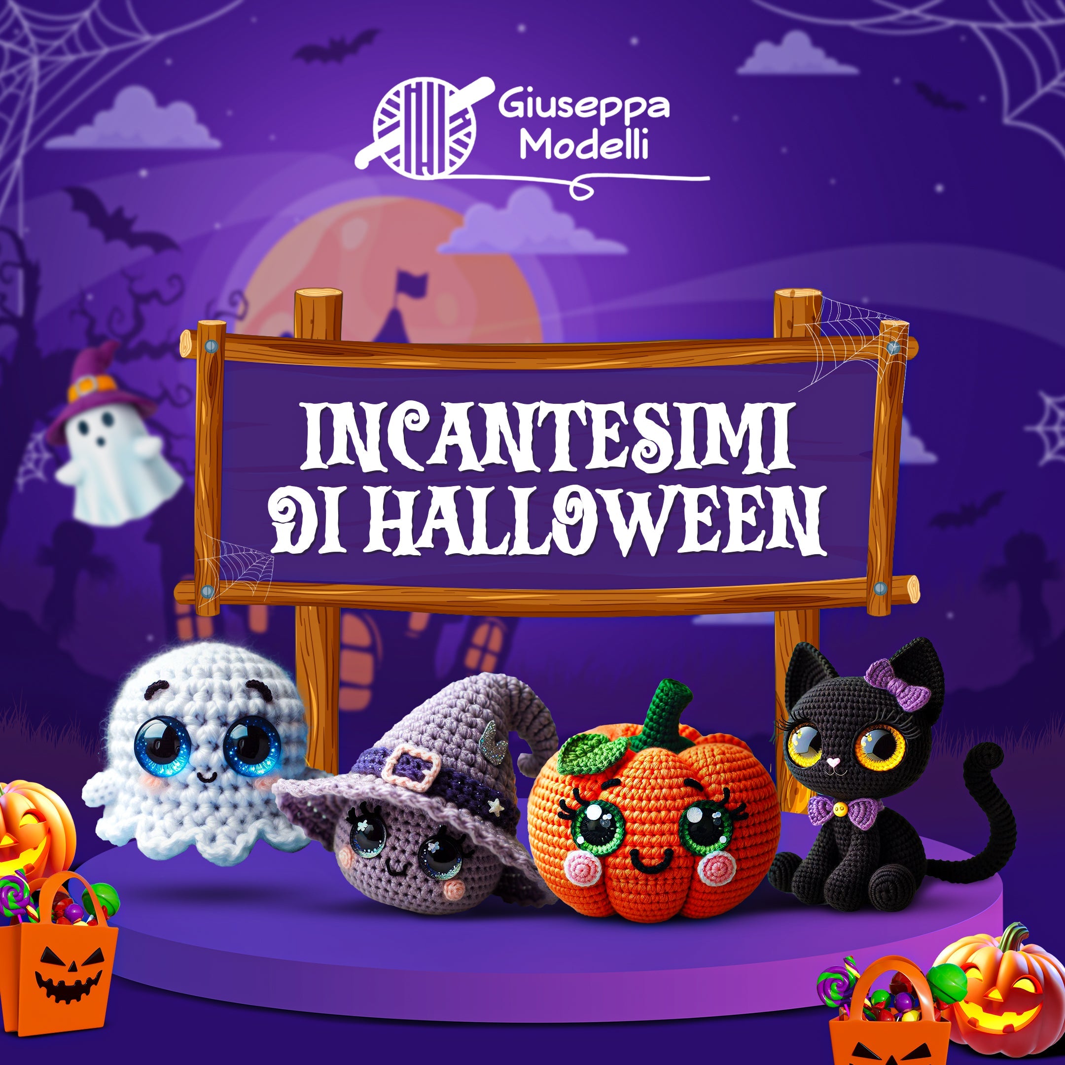 4 in 1: Incantatori di Halloween – Schema Uncinetto