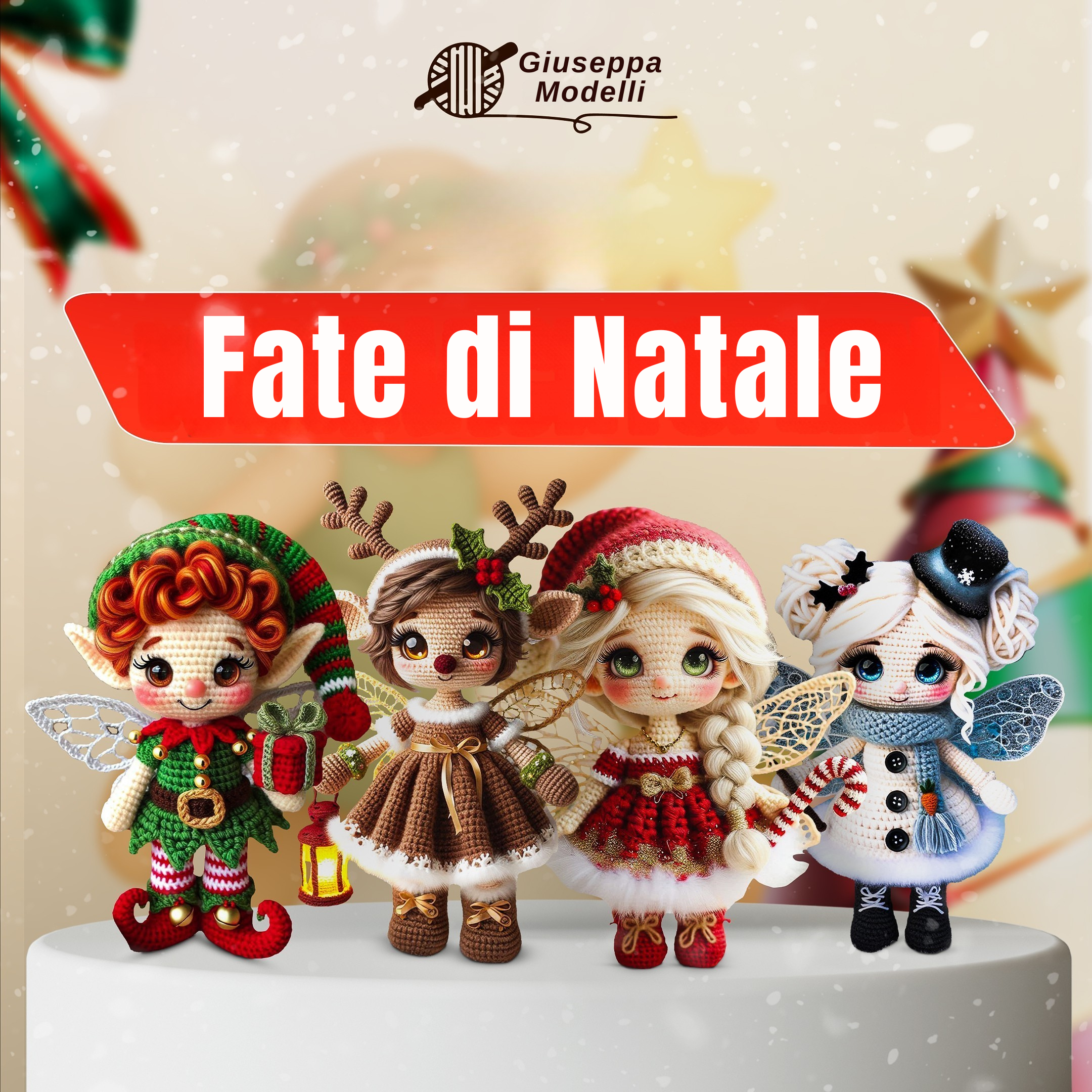 4 in 1 Set di Fatine di Natale – Schemi all’uncinetto